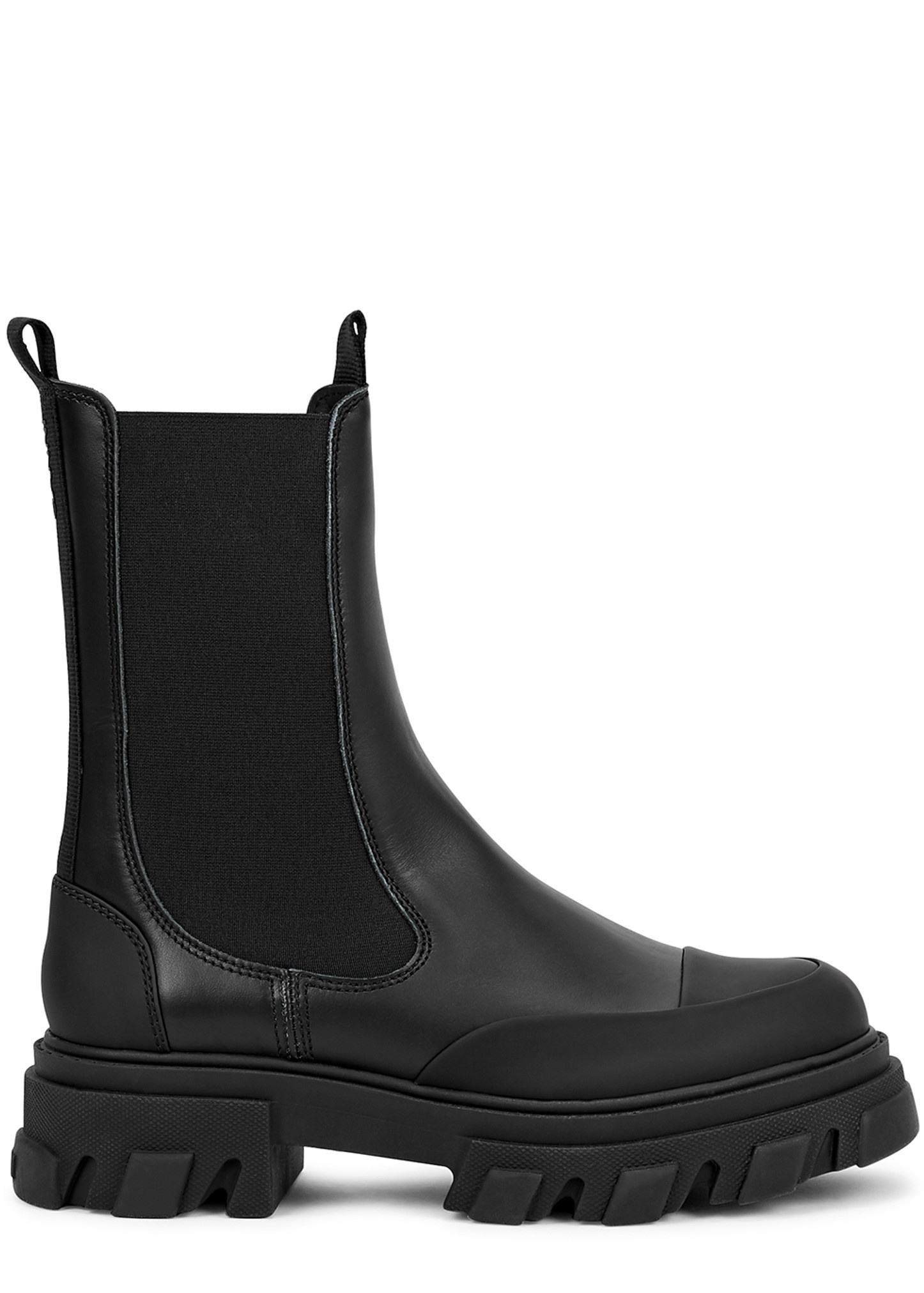 Black leather Chelsea boots - 1