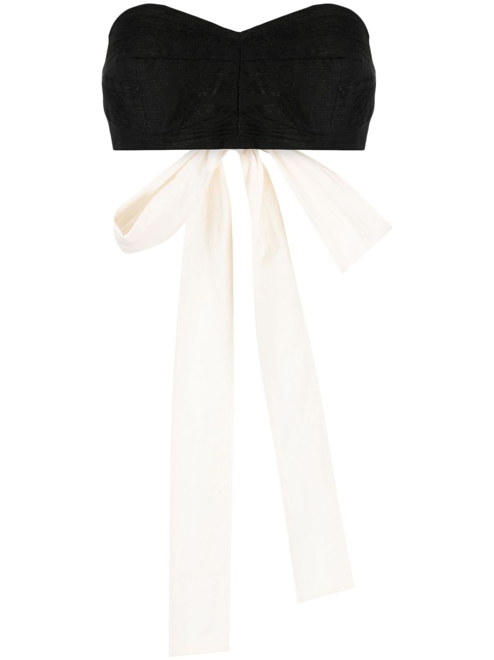 bow-fastening cropped top - 1