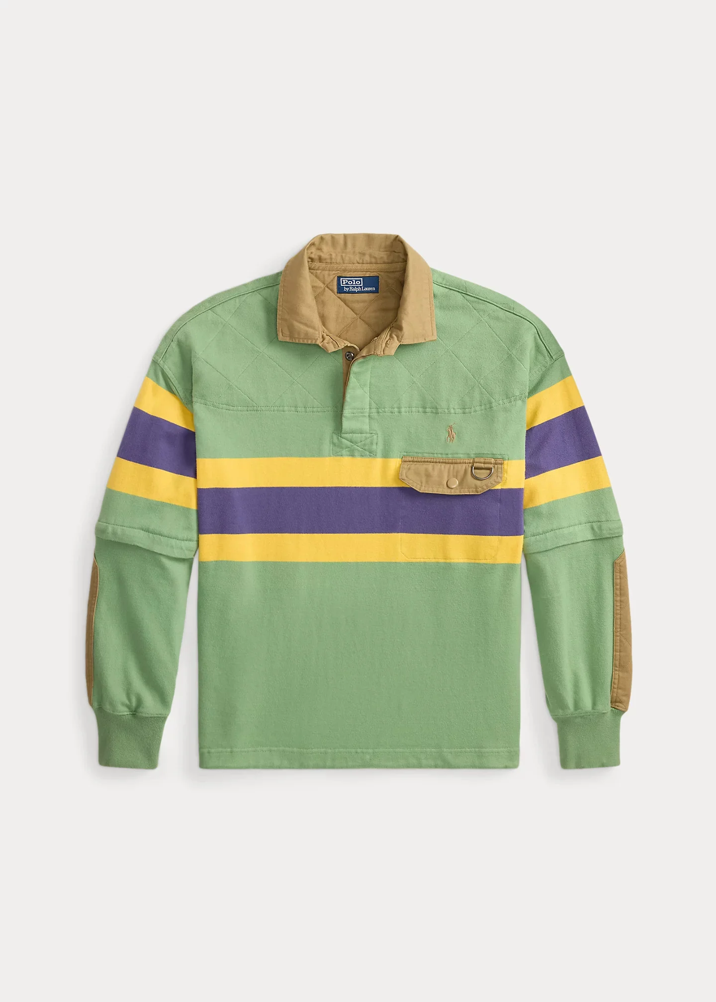 Relaxed Fit Convertible Rugby Shirt - 1