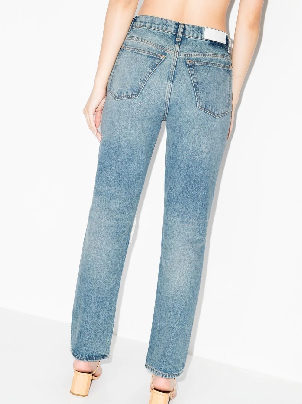 '70s ripped-knee straight-leg jeans - 3