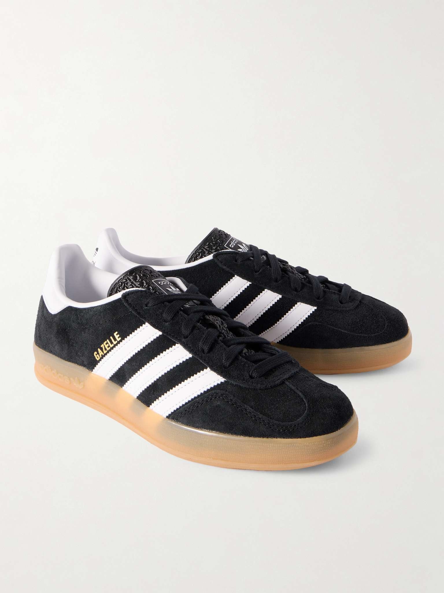 Gazelle Indoor Faux Leather-Trimmed Suede Sneakers - 4