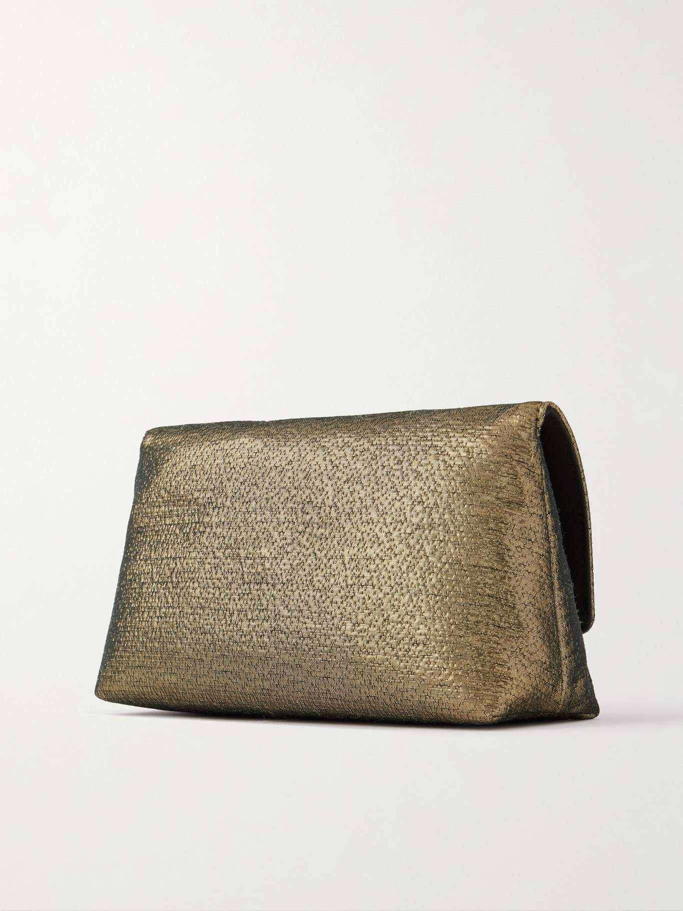 Textured-lamé clutch Gold - 3