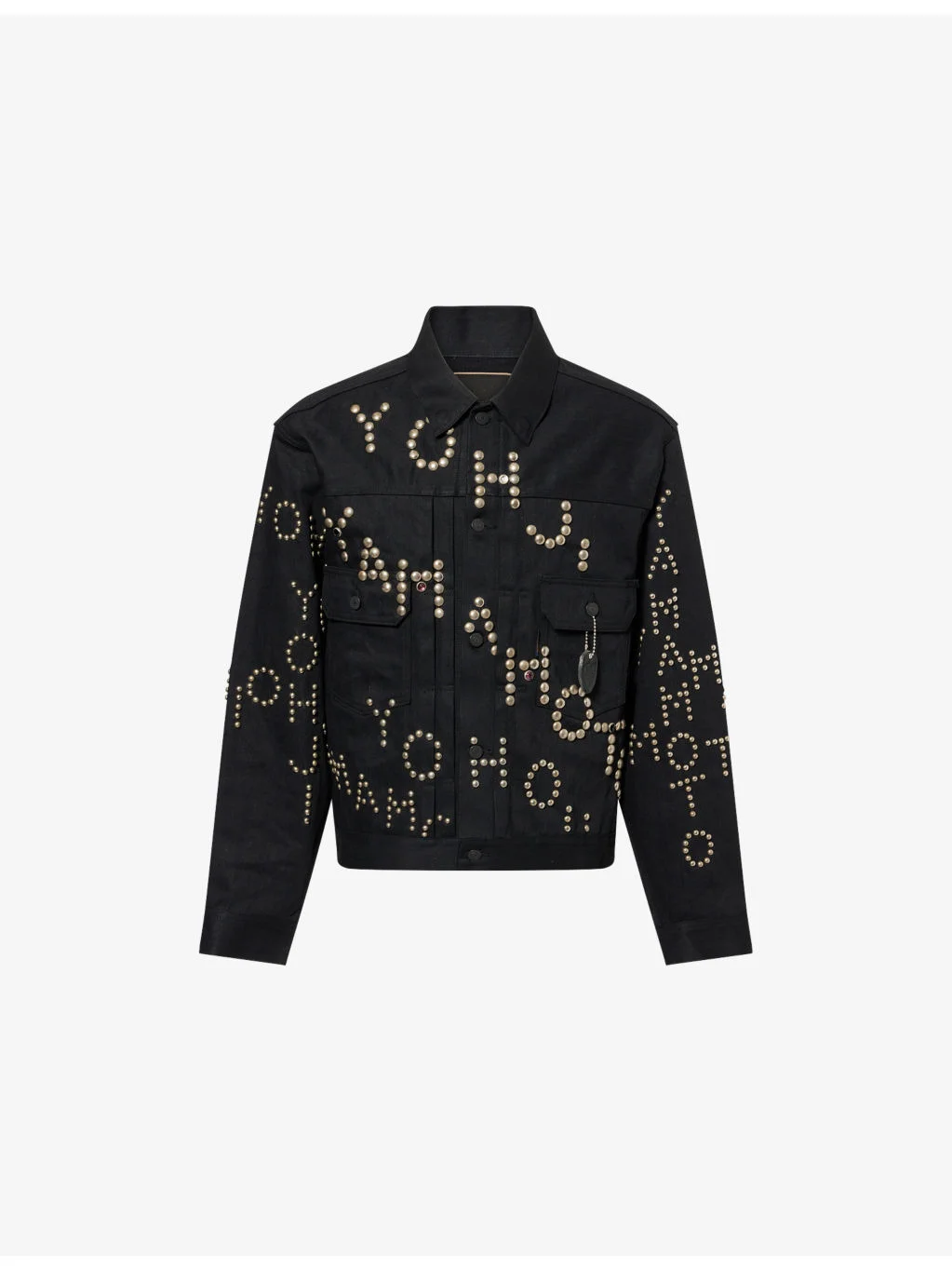 Stud-Embellished Denim Jacket - 1