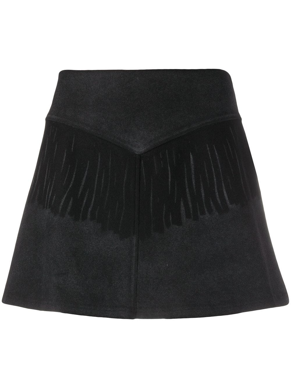 fringed high-waisted mini skirt - 1