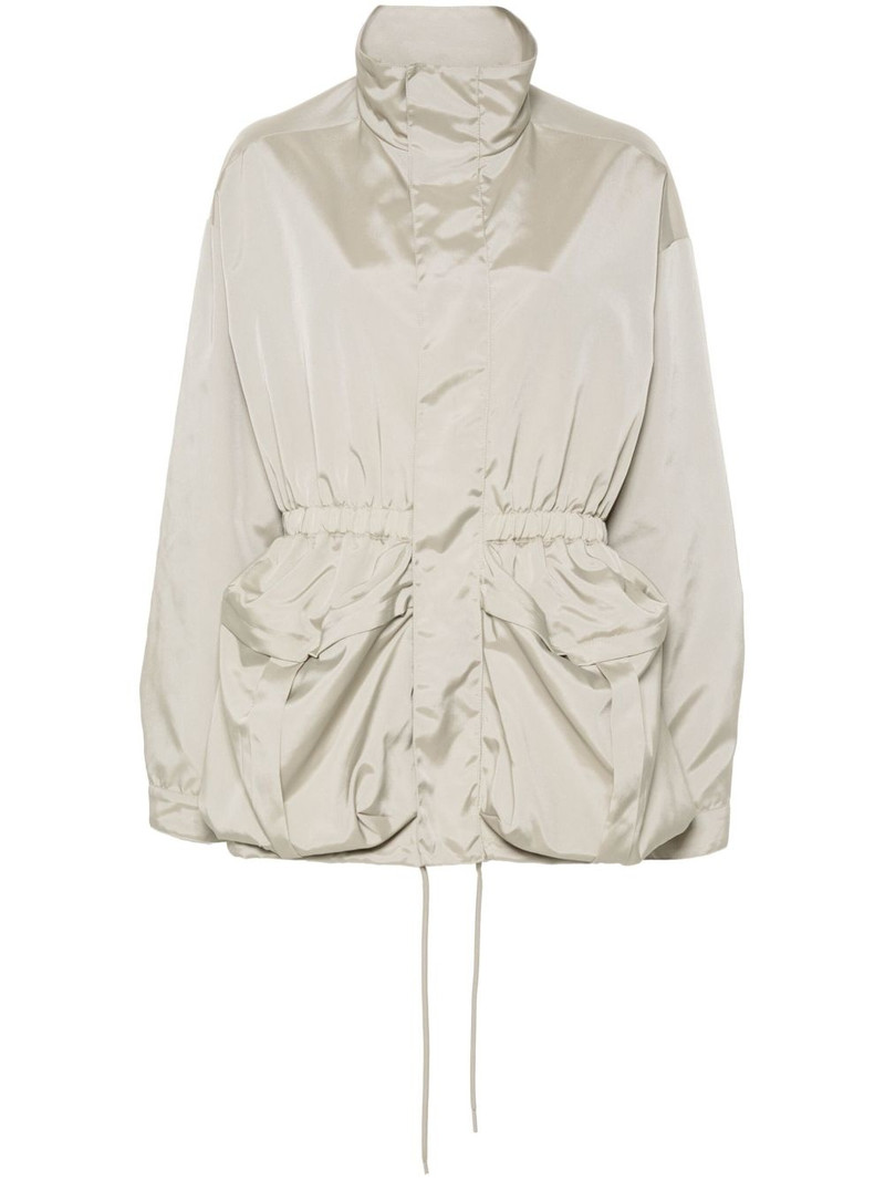 drawstring zip-up parka 1