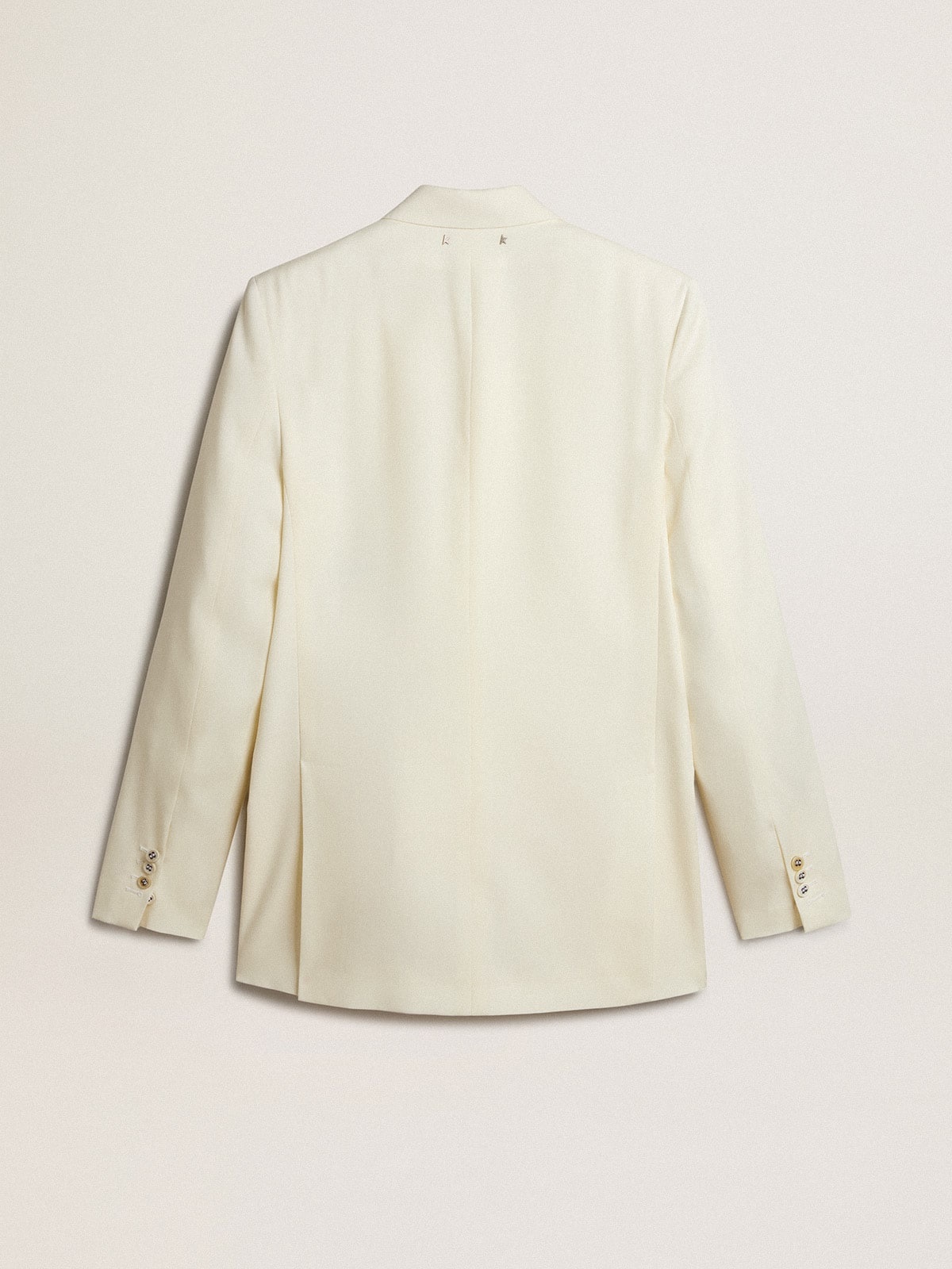 Men’s cream-colored double-breasted blazer - 6