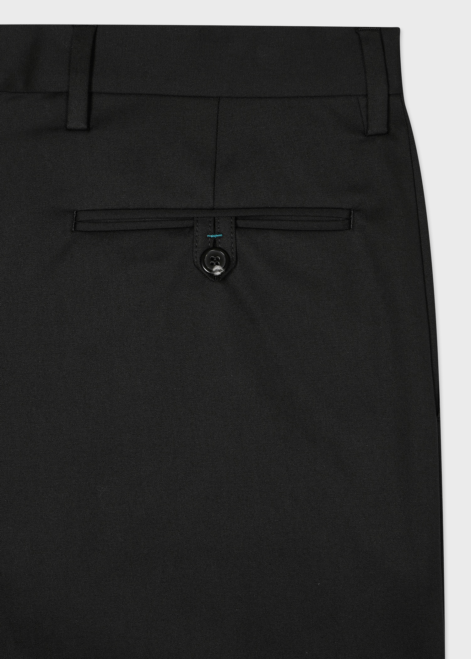 Black Fine Cotton-Twill Chinos - 2