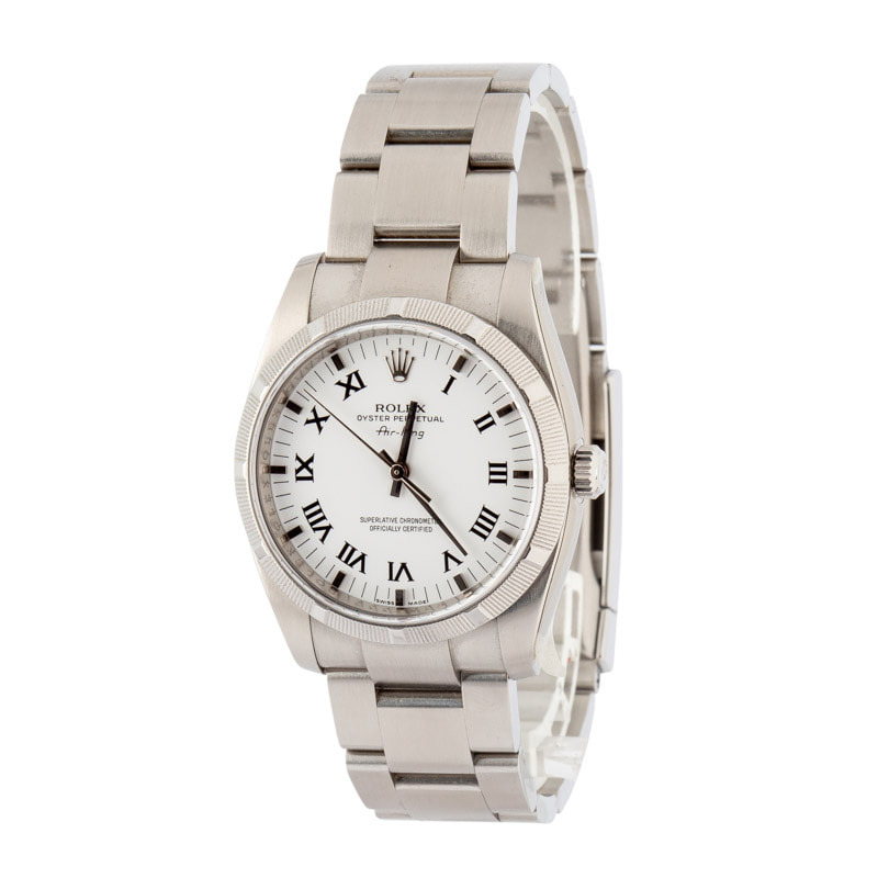 Pre-owned Rolex Air-King 114210 White Dial - 2