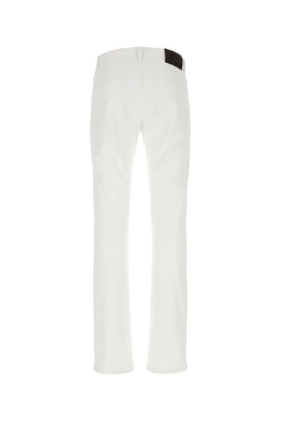 Brioni White stretch denim jeans outlook