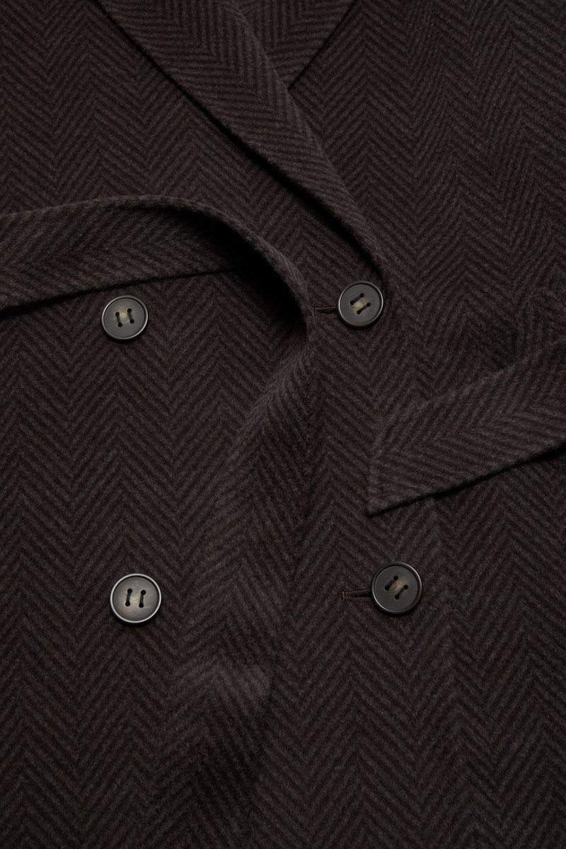 Double-breasted wool coat - Anthracite grey 7