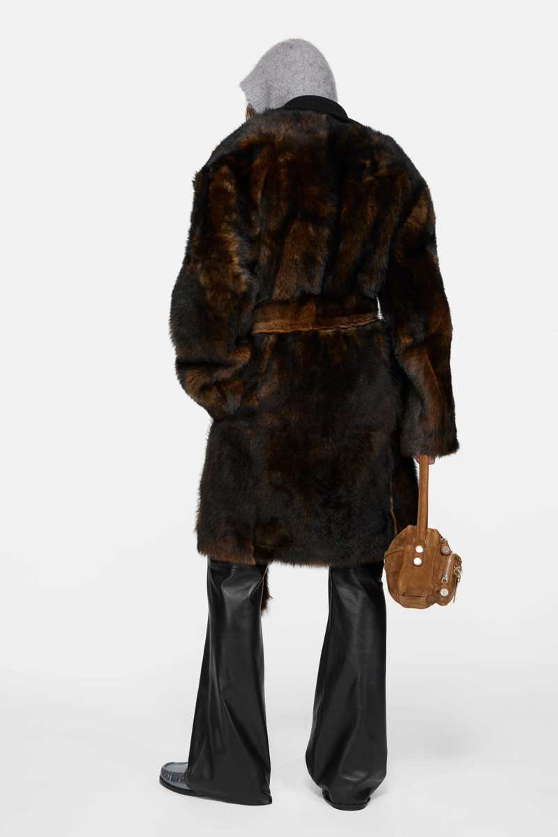Layered leather jacket - Brown 3