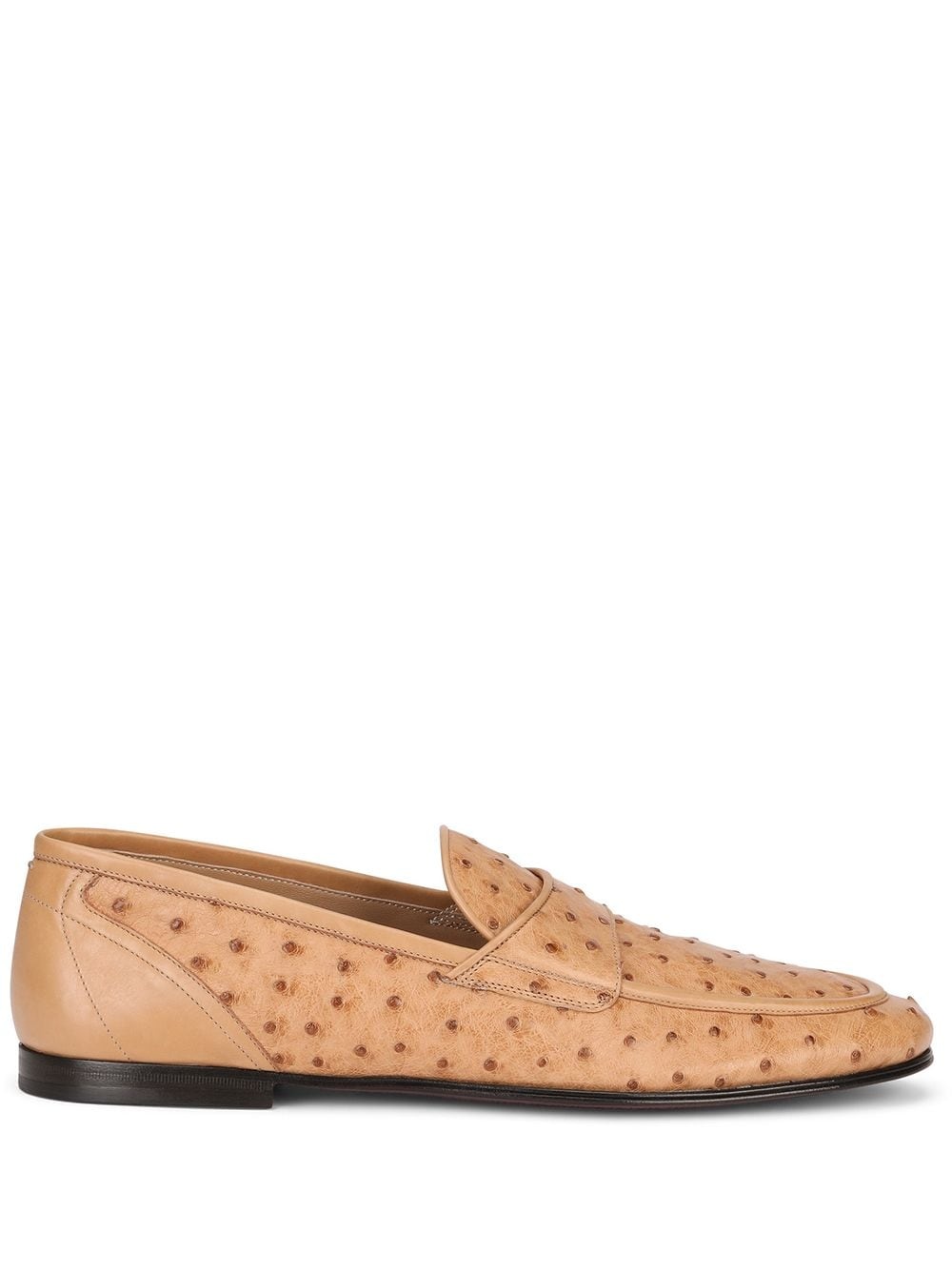 textured leather loafers - 1