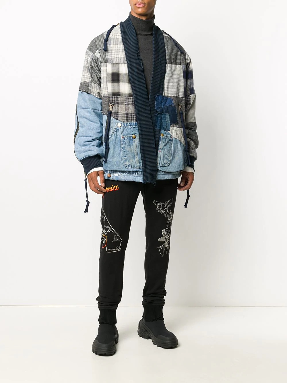 patchwork bomber jacket - 2