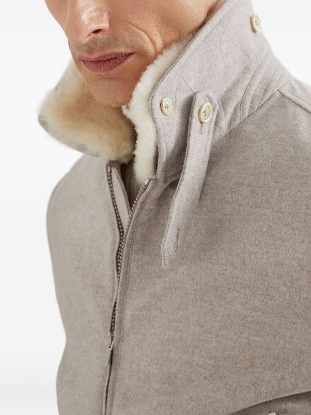 cashmere bomber jacket - 5
