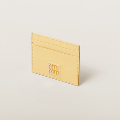 Miu Miu Madras leather card holder outlook