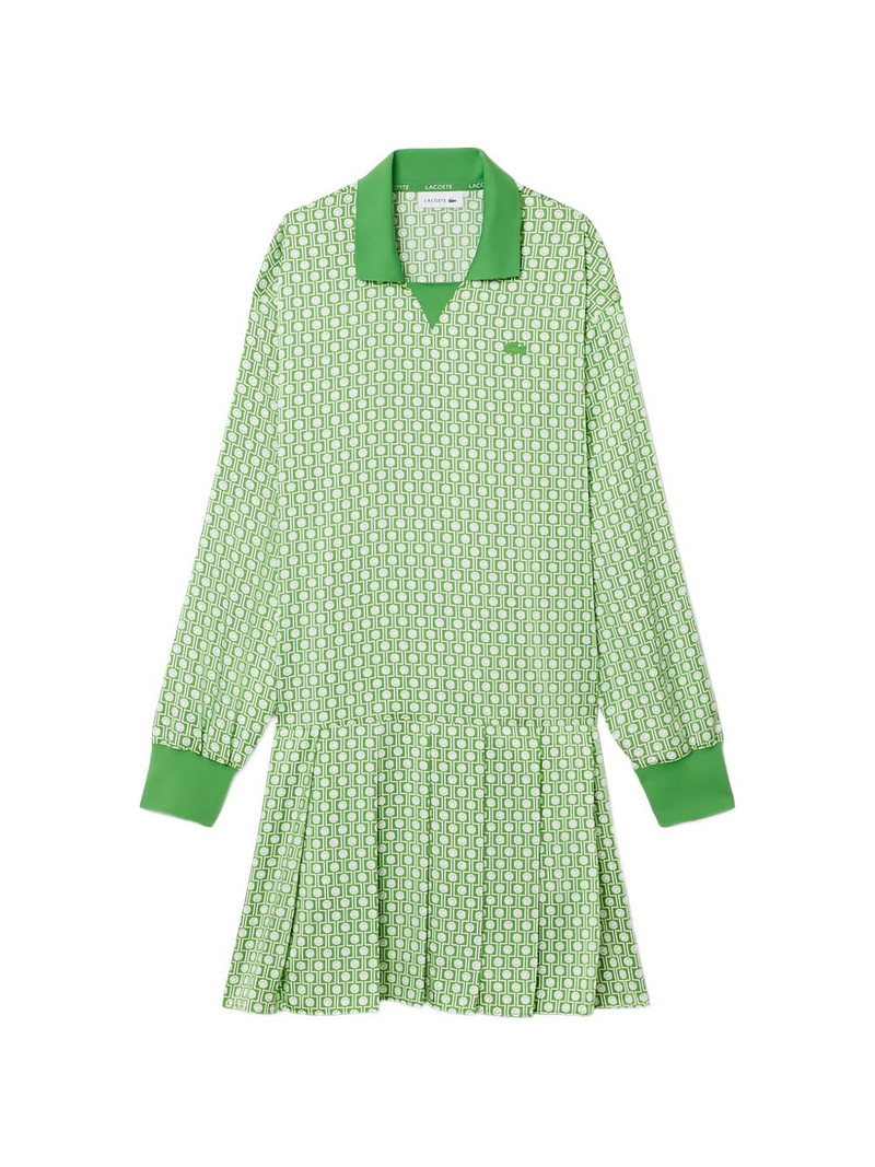 patterned pleated mini dress 1