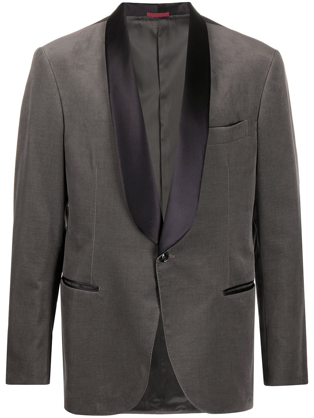 single-breasted tuxedo blazer - 1