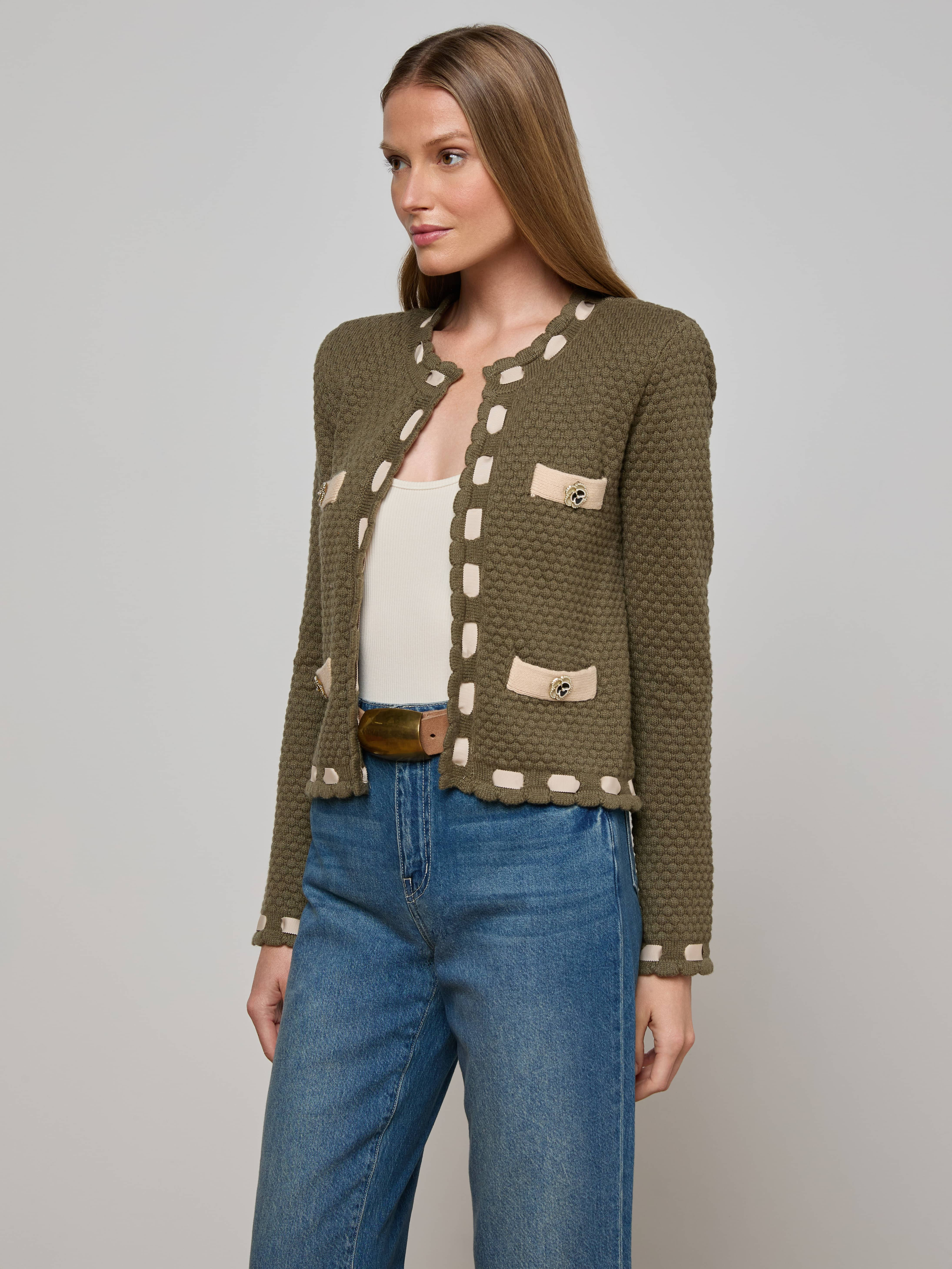 Astor Contrast Trim Cardigan - 3