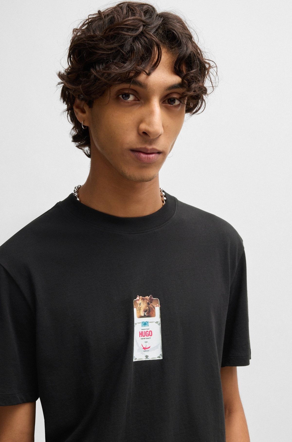 COTTON-JERSEY T-SHIRT WITH CIGARETTE-PACKET PRINT - 3