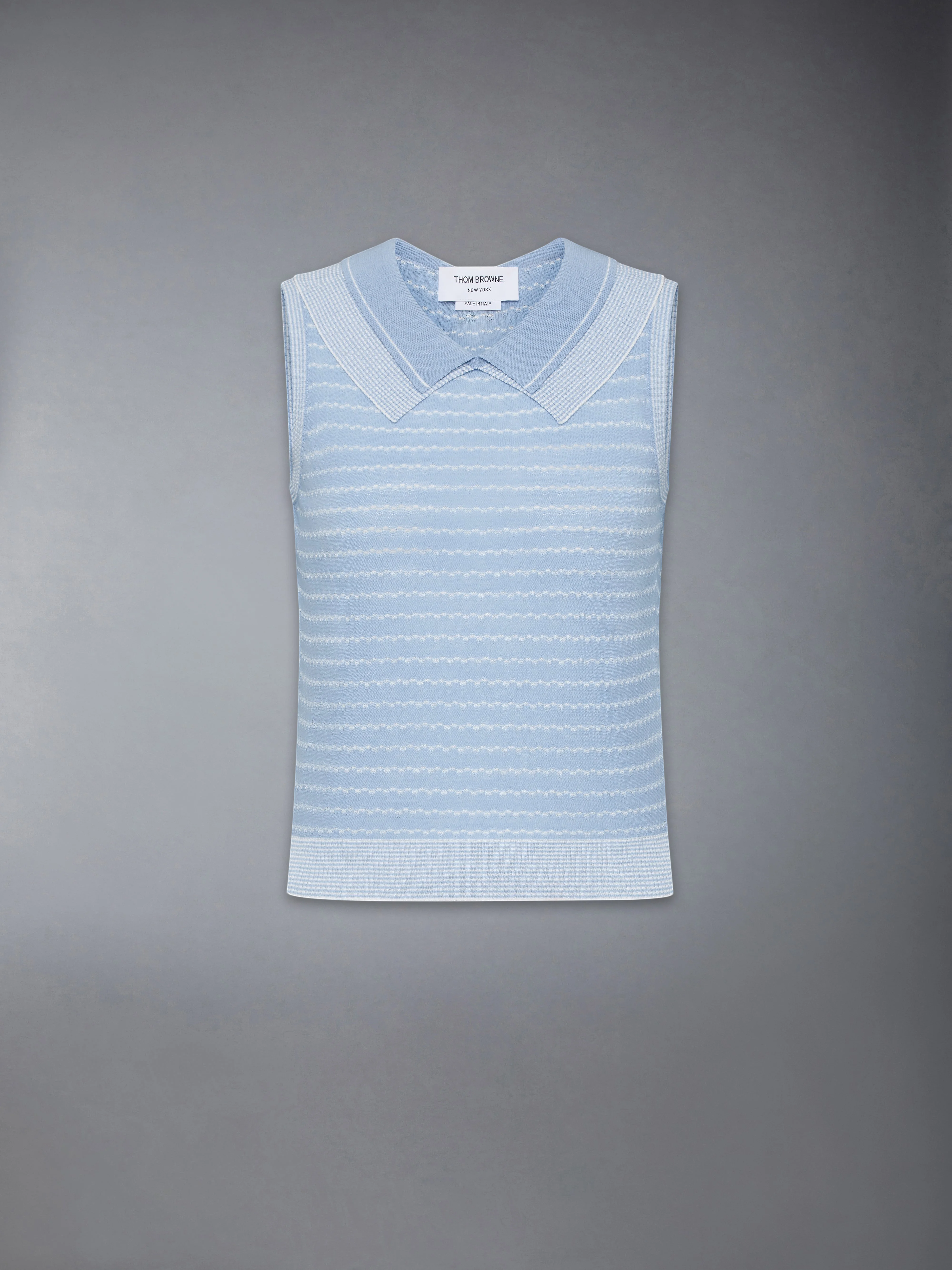 STRIPED TUCK STITCH SHELL TOP - 1