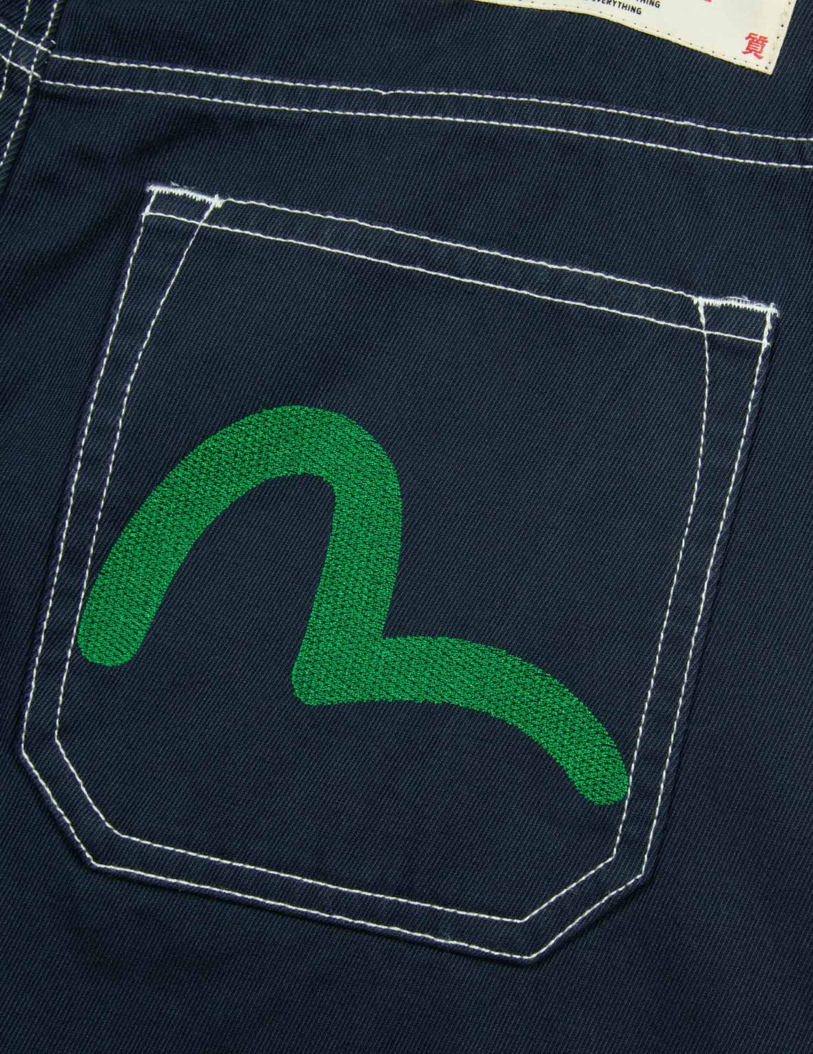 SEAGULL EMBROIDERY WITH CONTRASTING STITCH STRAIGHT FIT CARGO PANTS - 12