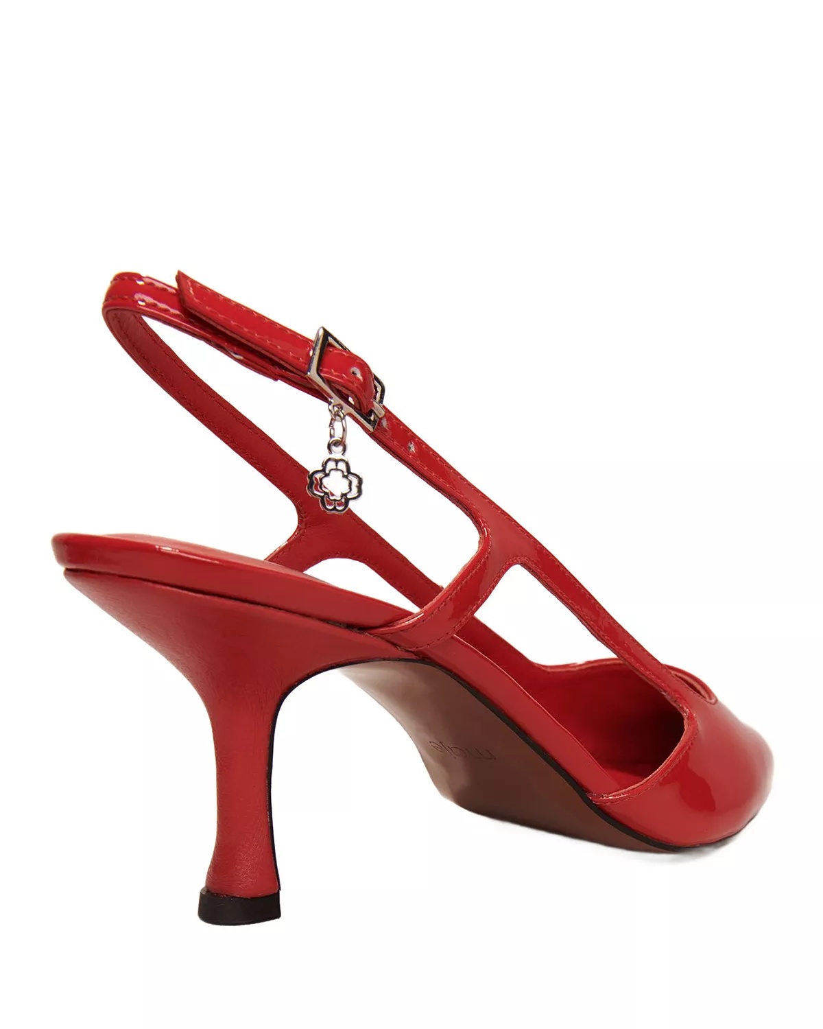 Women's Pointed Toe Patent Leather Slingback Pumps - 3