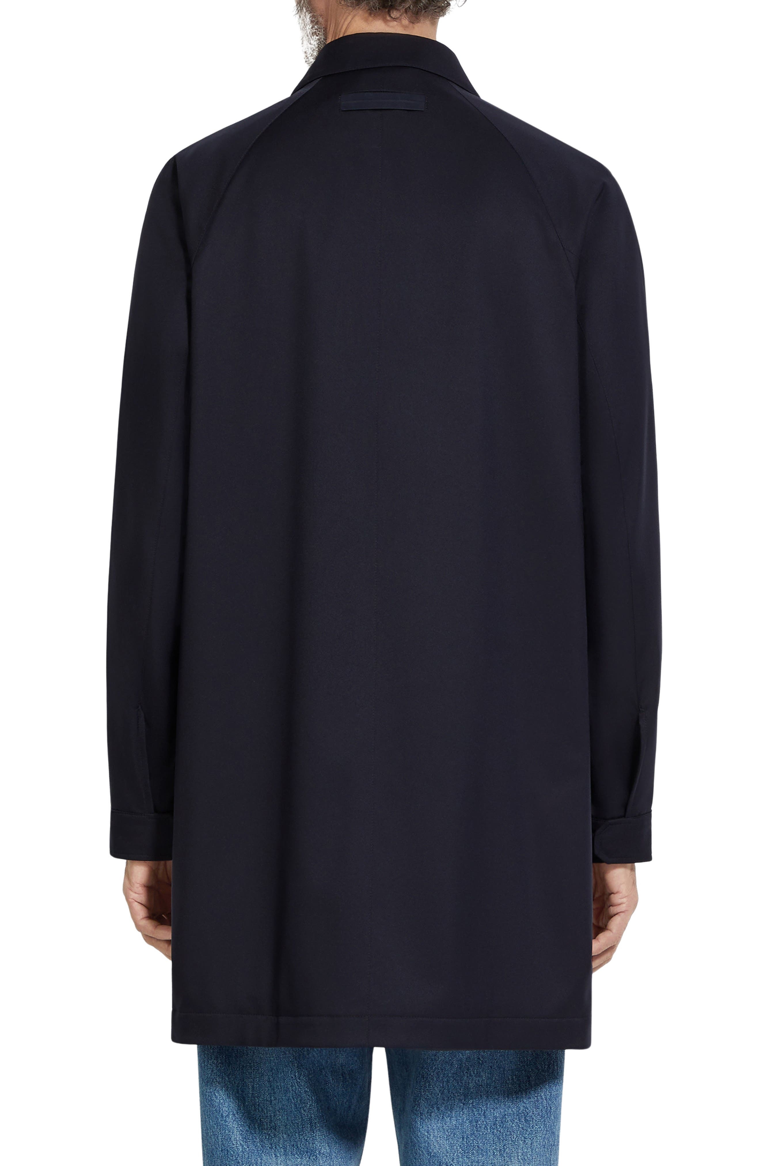 ZEGNA Twill Overcoat in Nvy Solid at Nordstrom - 2