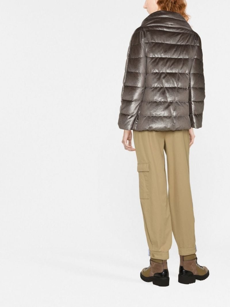 quilted zipped puffer jacket - 3