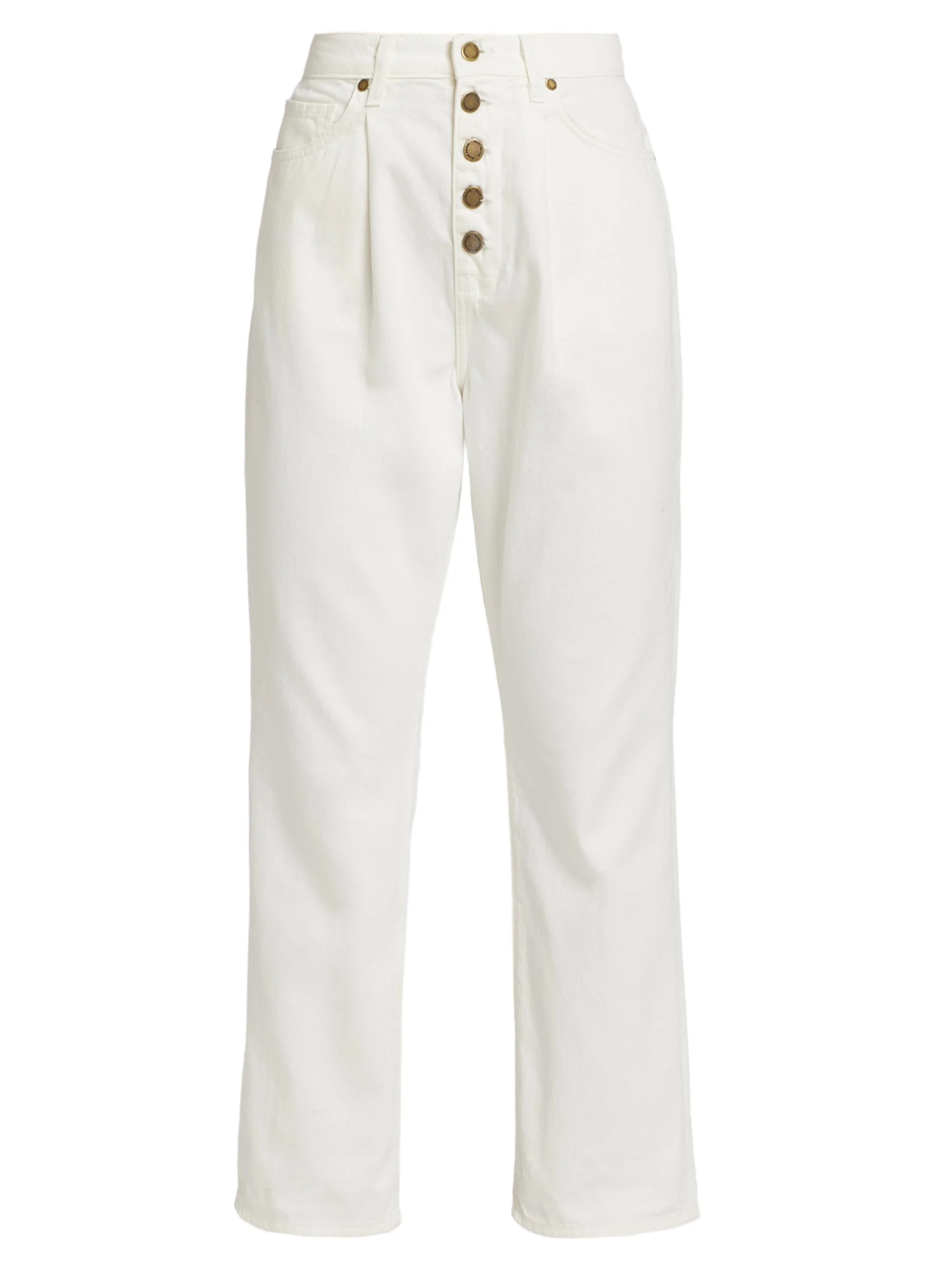 Women's Pearle High-Rise Cropped Jeans - White - 1