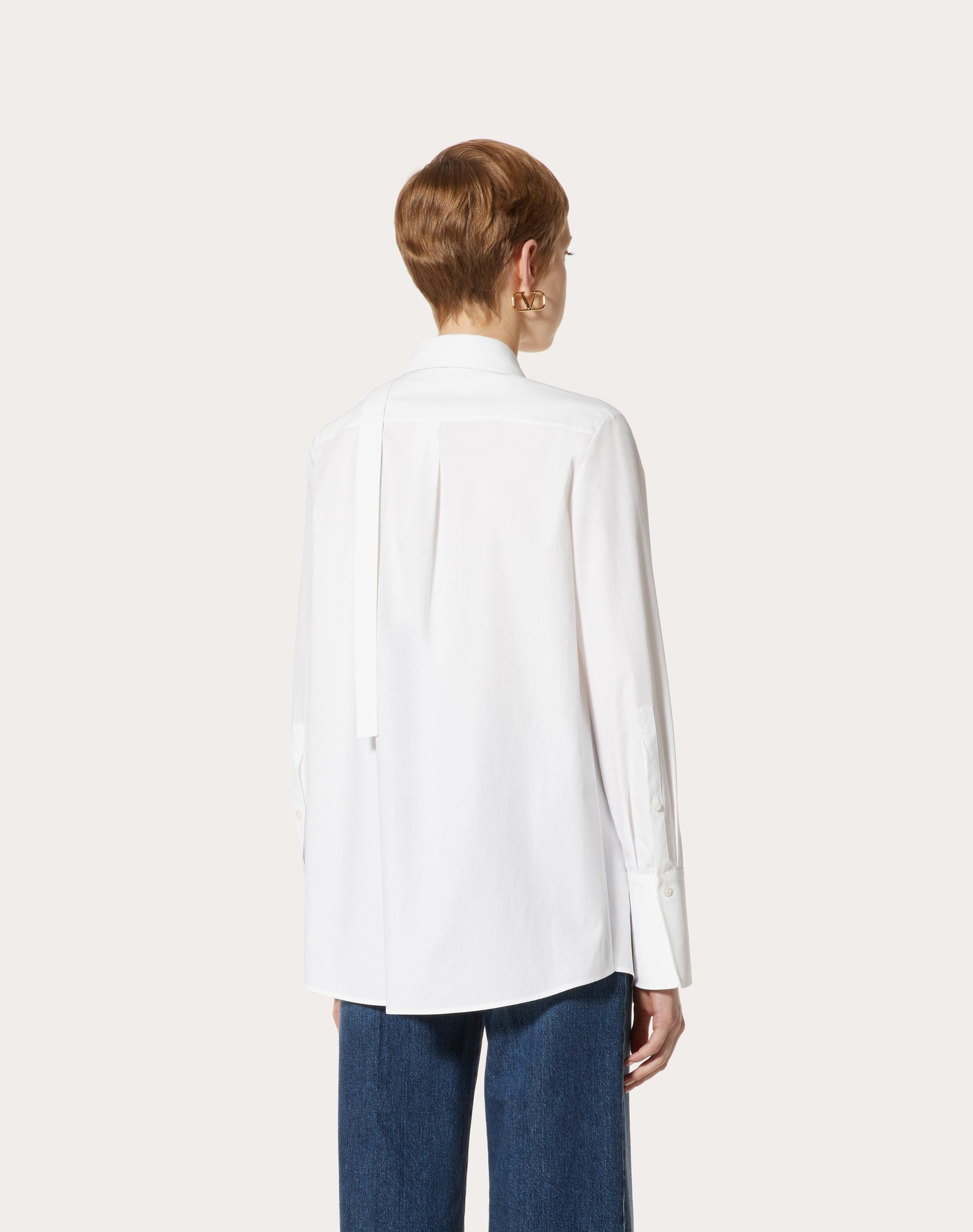 EMBROIDERED COTTON POPELINE SHIRT - 4