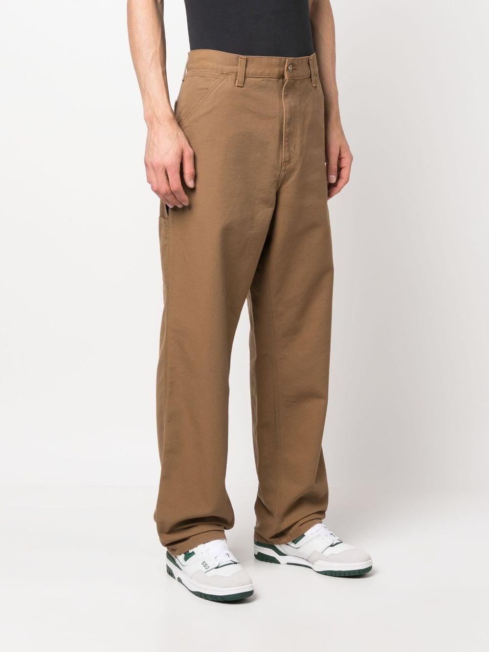 straight-leg organic-cotton trousers - 3
