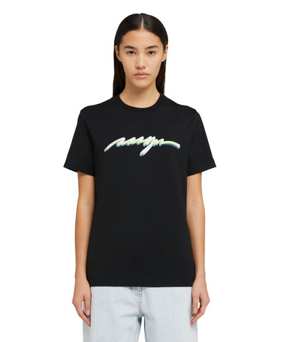 MSGM T-Shirt with neon logo outlook