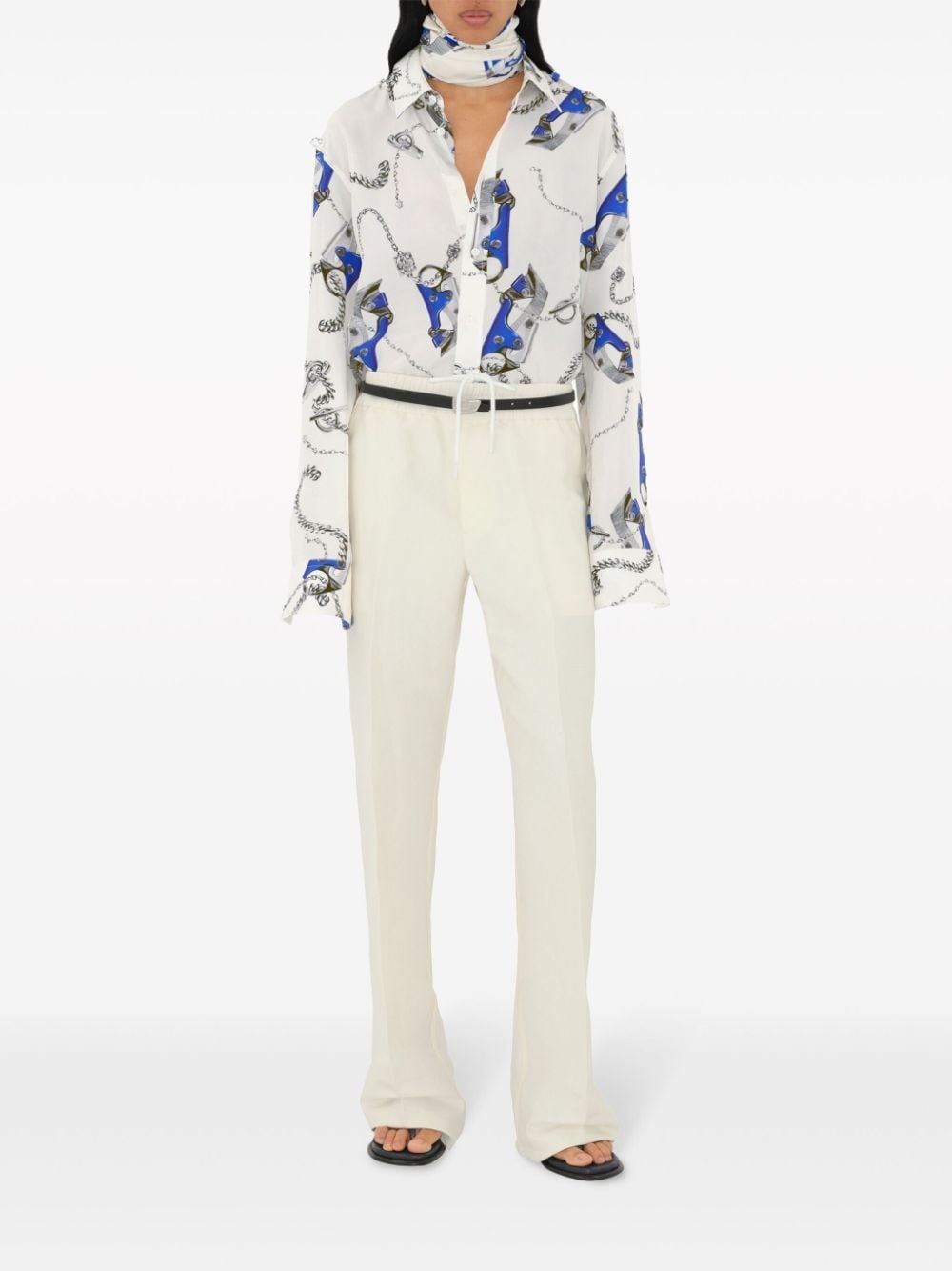 Knight hardware-print scarf - 4