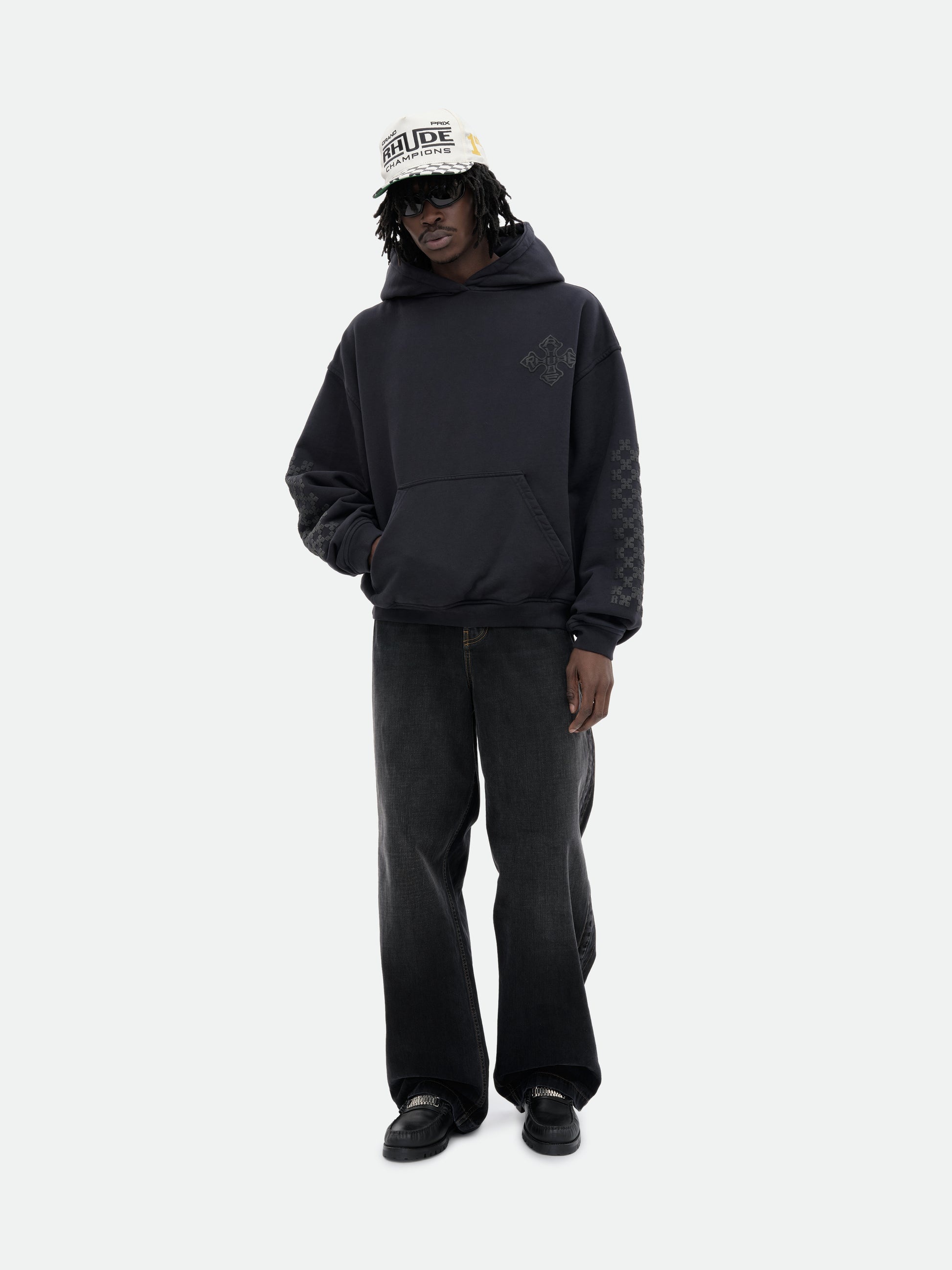 RHUDE CROSS LOGO HOODIE - 8
