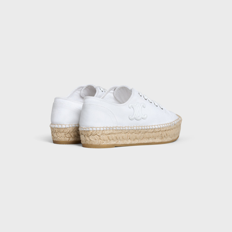 CELINE LES ESPADRILLES CELINE LACE-UP IN CANVAS AND CALFSKIN outlook