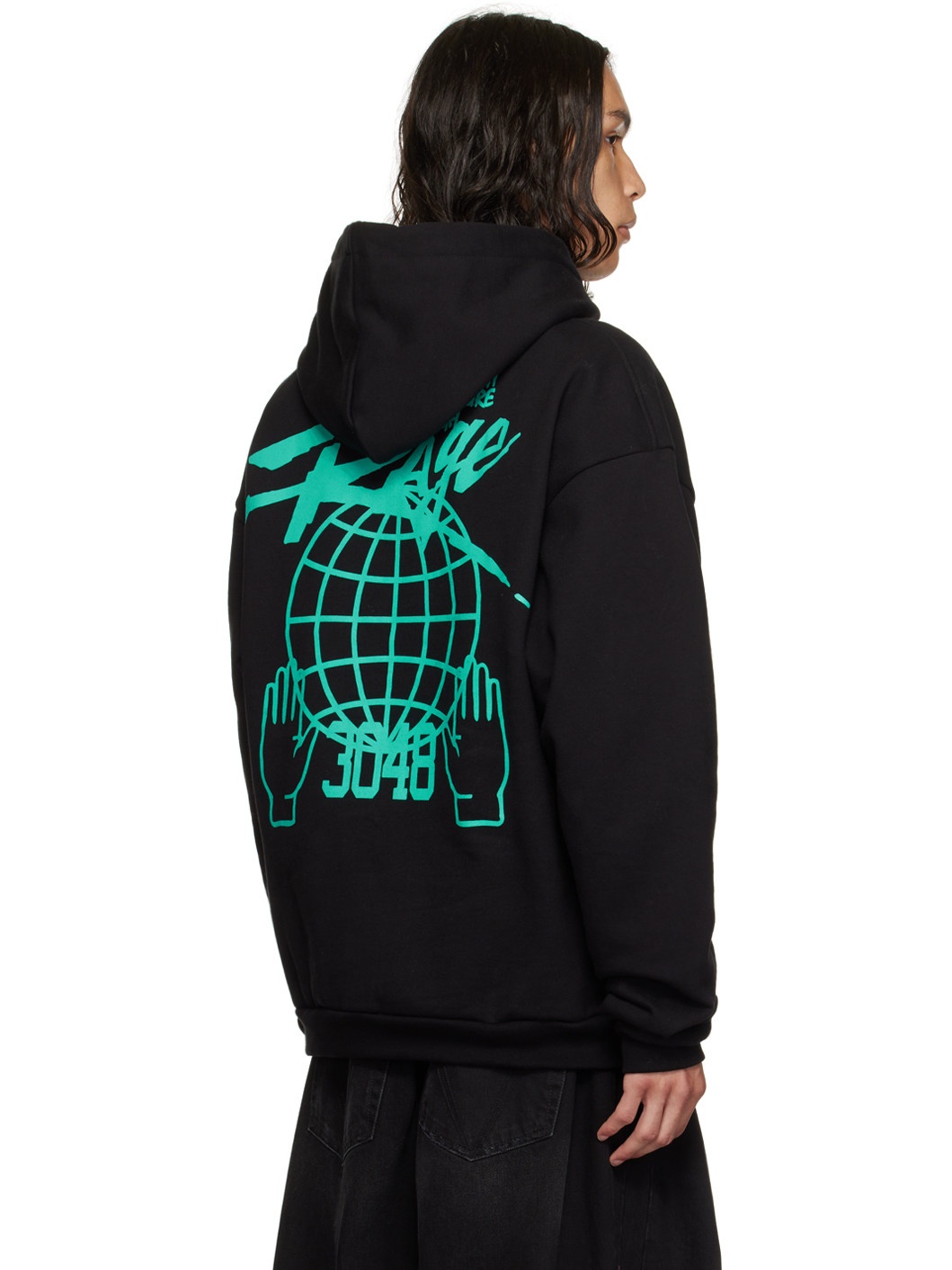 Black Drawstring Hoodie - 3