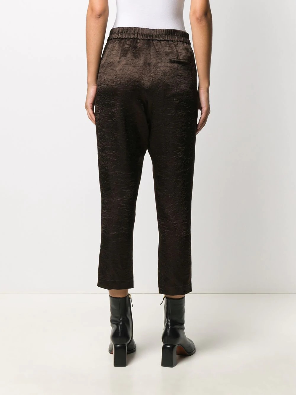 cropped belted trousers - 4