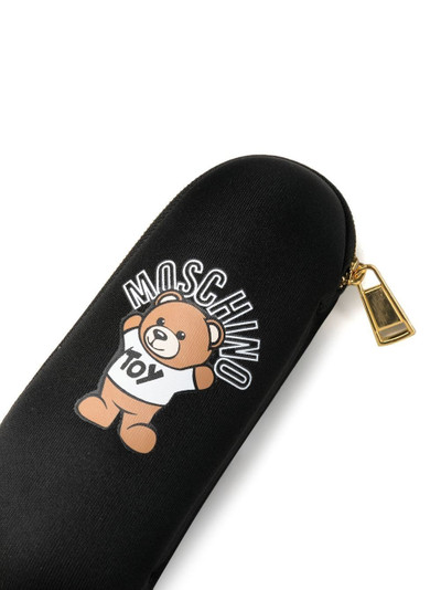 Moschino Teddy logo-print umbrella outlook