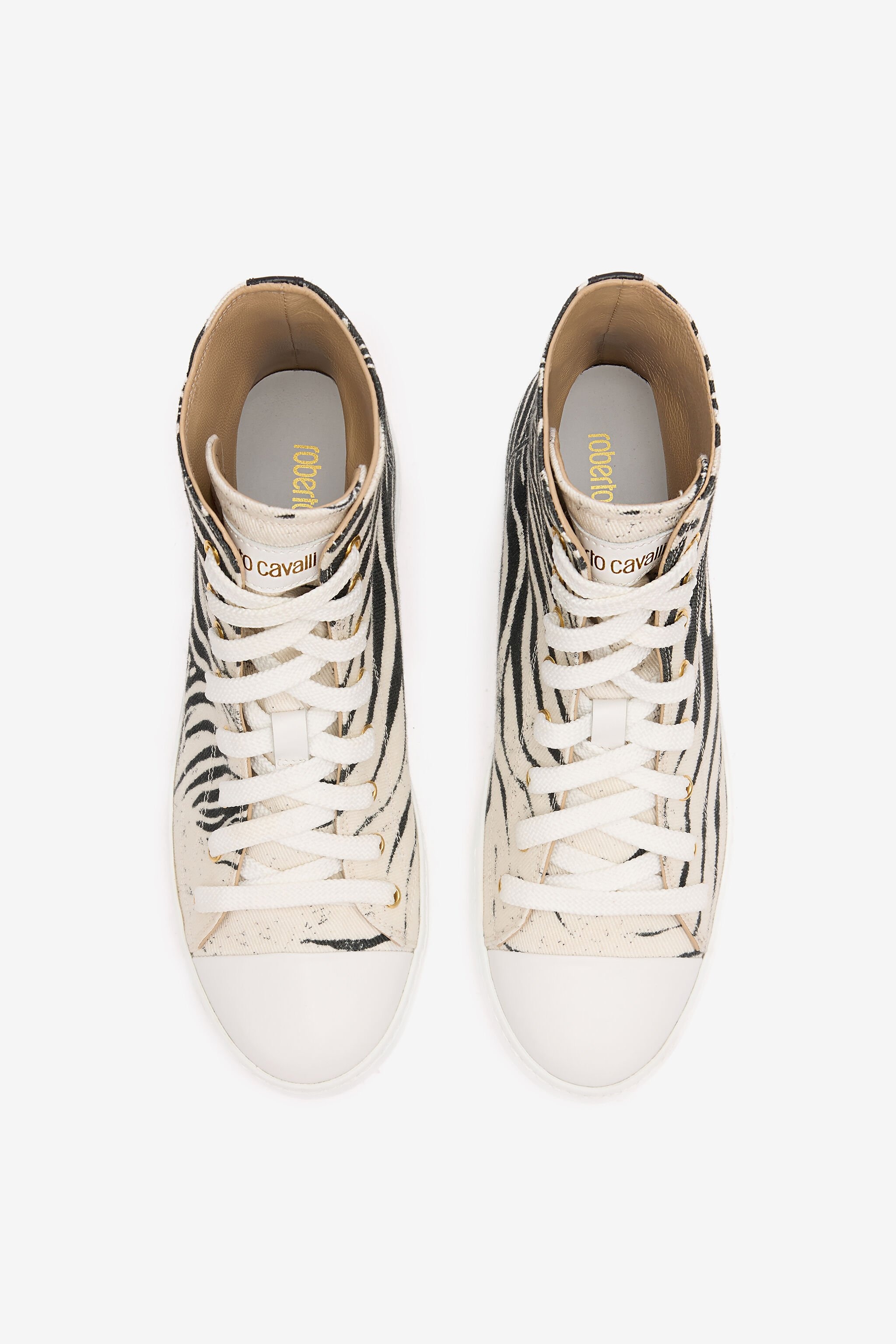 High-Top Sneakers With Zebra Print - 6