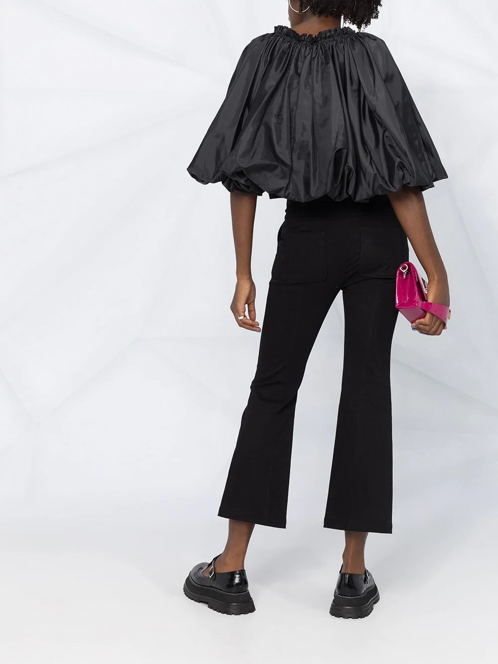 draped balloon blouse  - 4