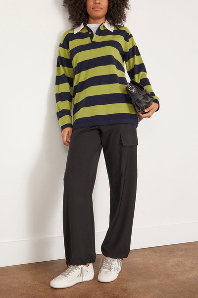 GUEST IN RESIDENCE Rugby Sweater in Matcha/Midnight Stripe outlook