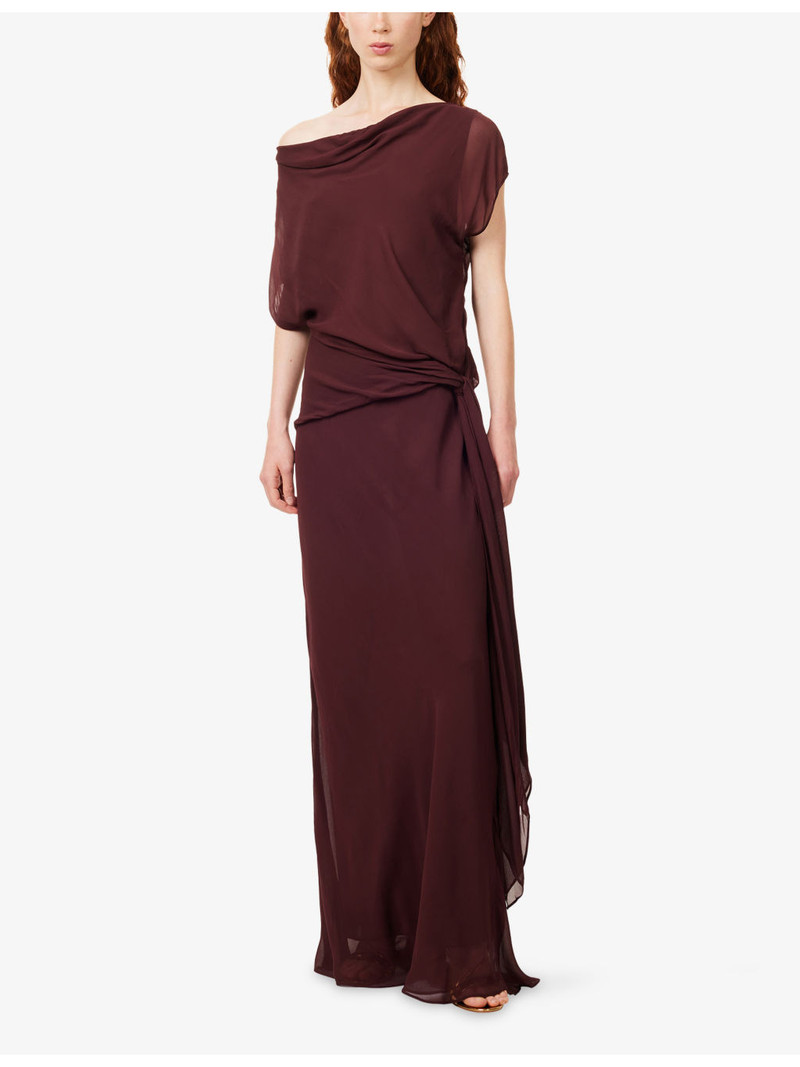Amanda Drape Woven Maxi Dress 3