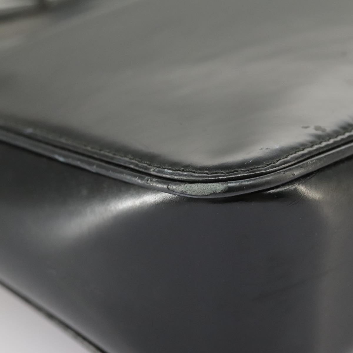 GUCCI Tote Bag Patent Leather Black Silver 002 002 - 14
