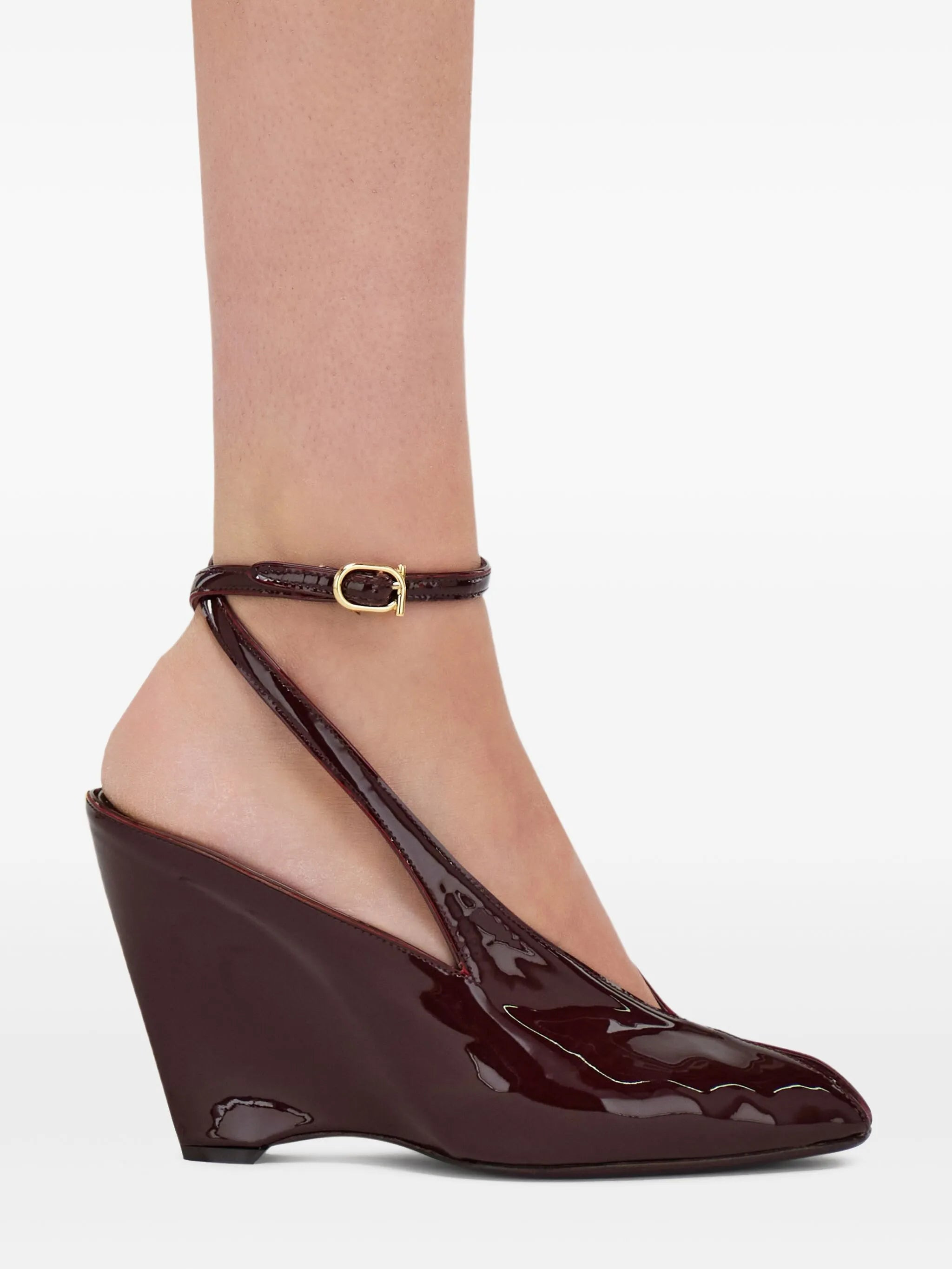 Ferragamo 90mm Peep-toe Wedge Pumps - 5