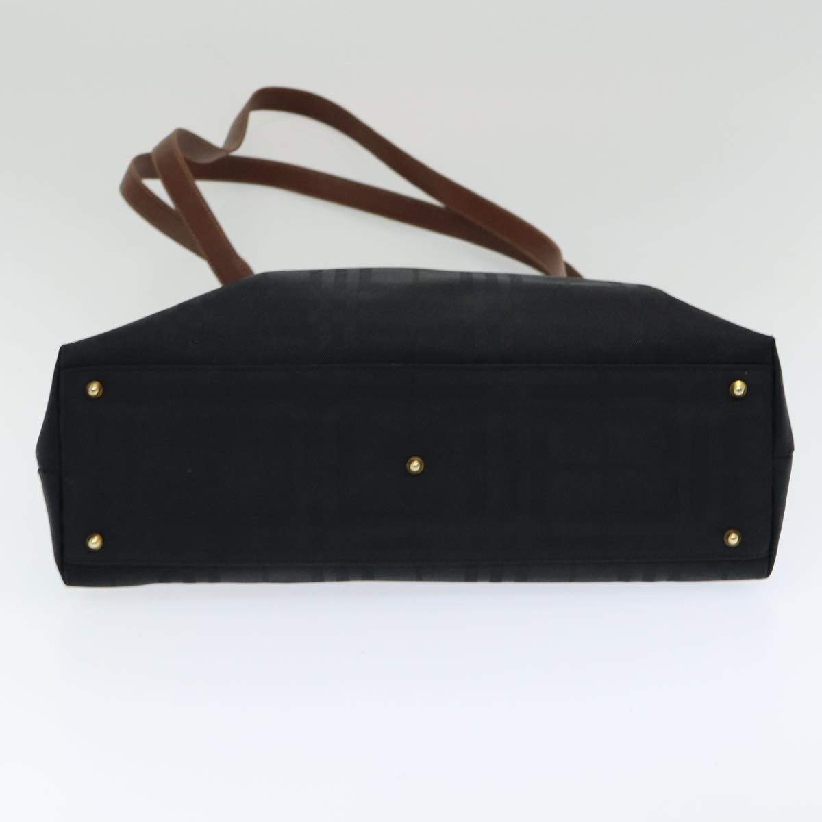 Burberry Nova Check Tote Bag Canvas Leather Black - 5