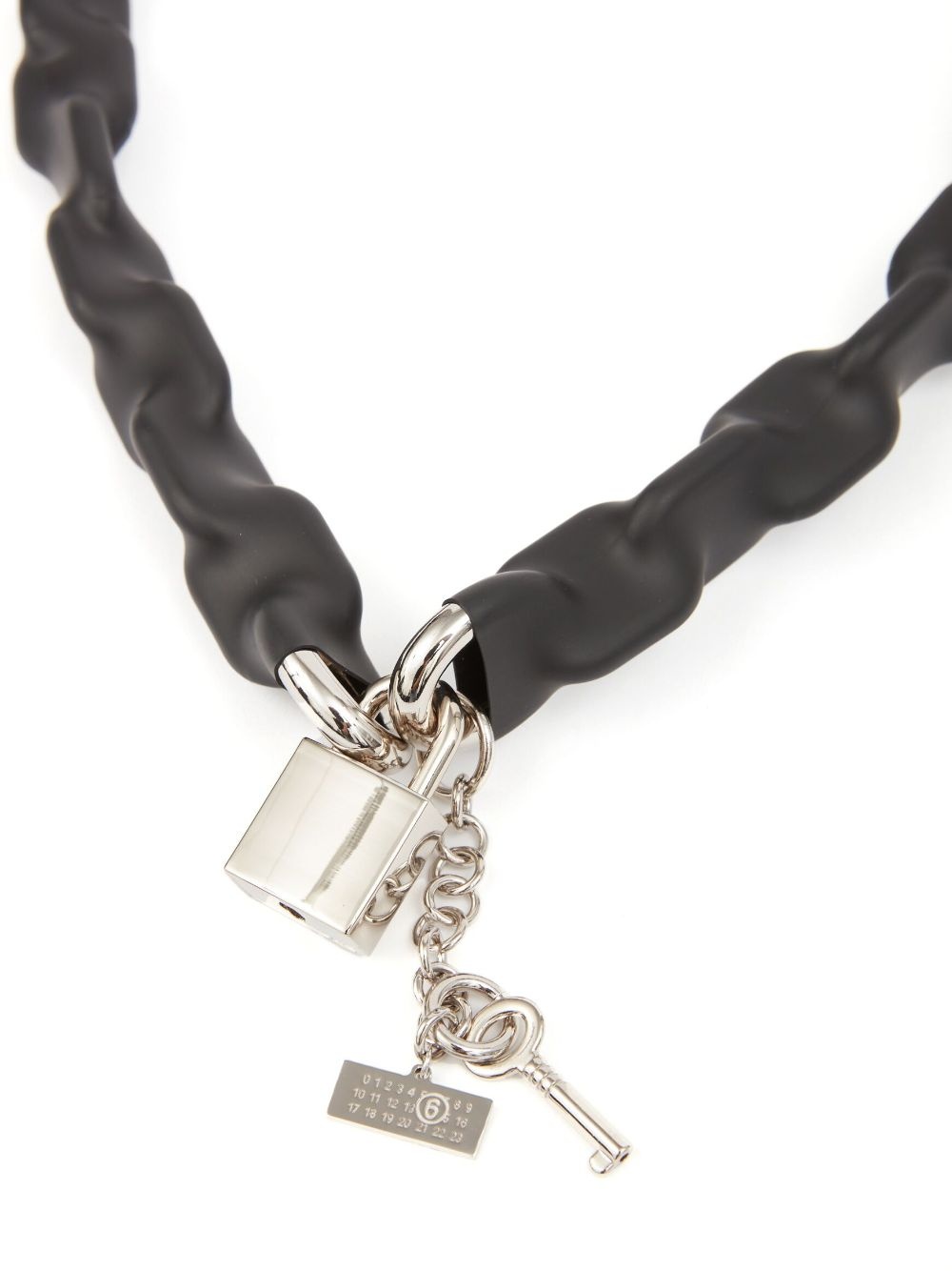 padlock chain-link necklace - 2