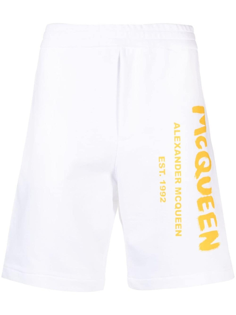 logo-print cotton shorts 1
