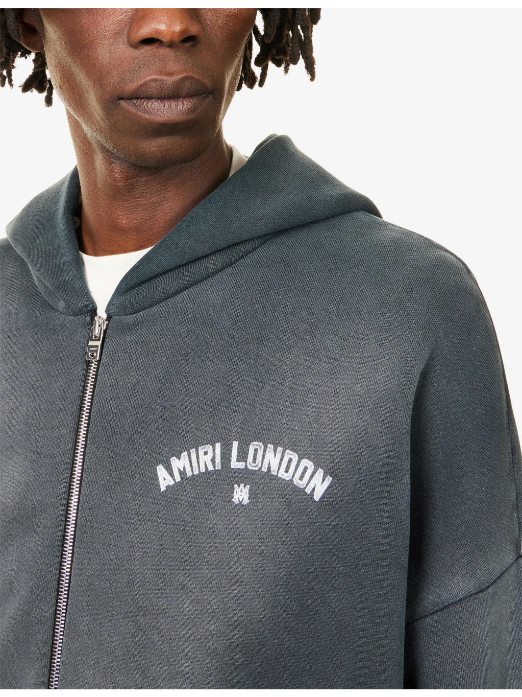 London Text-Print Cotton-Jersey Hoody - 5