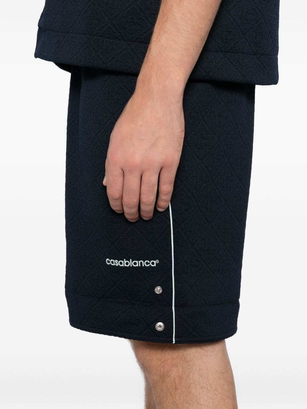 logo-embroidered shorts - 5