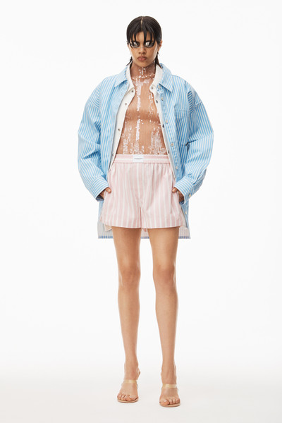 Alexander Wang CLEAR HOTFIX BOXER IN COMPACT COTTON outlook